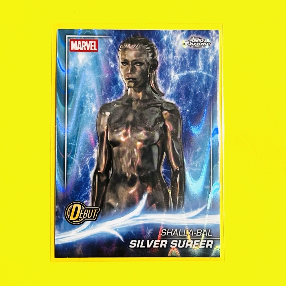 2025 Topps Marvel Studios Chrome Shalla-Bal Silver Surfer Blue RayWave #198‎